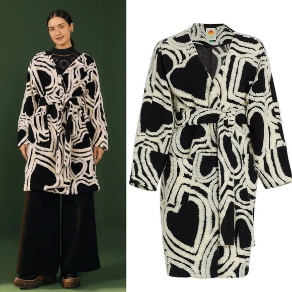 Farm Rio Banangola Mid-Length Fleece Cardigan - Picture 1 of 14